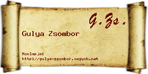 Gulya Zsombor névjegykártya